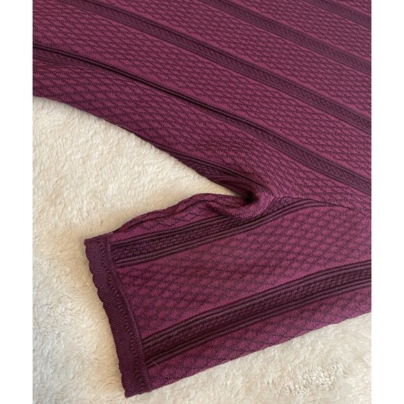 Dressbarn Sweater Knitted Dress Women Size PM Petite M Purple Geometric - Picture 6 of 11